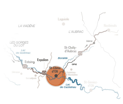Saint-Côme d'Olt map