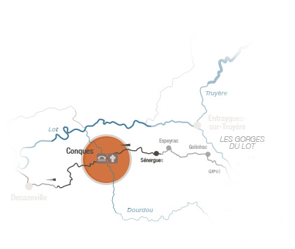 Conques map