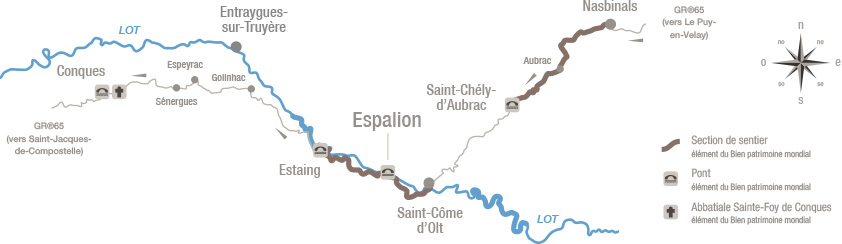 Chemin de Saint-Jacques-de-Compostelle - GR®65 - Tourisme en Aubrac