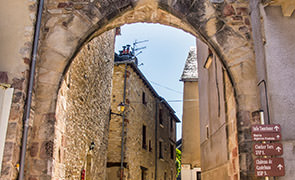 Entrée dans le bourg centre